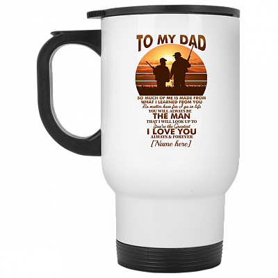 14 oz. White Travel Mug