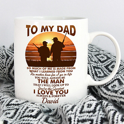 Alternative view of Personalized Son To My Dad So Much Of Me Is Made From What I Learned from You Ceramic Coffee Mug - Beer Stein