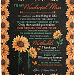 Personalized To My Wonderful Mom Thank You Every Life Moment Worthwhile Premium Sherpa Blanket Woven Blanket, White, Cozy Plush Fleece Blanket - 50x60