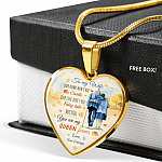 To My Wife From Husband Our Home Ain't No Castle Our Life Ain't No Fairy Tale Heart Pendant Necklace - Heart Luxury Necklace (Gold Plated)