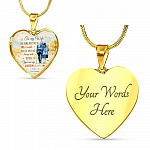 To My Wife From Husband Our Home Ain't No Castle Our Life Ain't No Fairy Tale Heart Pendant Necklace - Heart Luxury Necklace (Gold Plated)