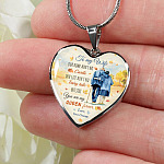 To My Wife From Husband Our Home Ain't No Castle Our Life Ain't No Fairy Tale Heart Pendant Necklace - Heart Luxury Necklace (Silver)