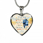 To My Wife From Husband Our Home Ain't No Castle Our Life Ain't No Fairy Tale Heart Pendant Necklace - Heart Luxury Necklace (Silver)
