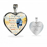 To My Wife From Husband Our Home Ain't No Castle Our Life Ain't No Fairy Tale Heart Pendant Necklace - Heart Luxury Necklace (Silver)
