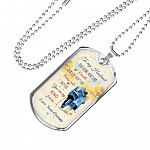 To My Husband From Wife Our Home Ain't No Castle Our Life Ain't No Fairy Tale Dog Tag Pendant Necklace - Dog Tag (Silver)