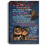 To My Wife From Husband I Want You Today Wrapped Framed Canvas Prints - Unframed Poster - Home Decor Wall Art, White, 0.75'' Framed Canvas