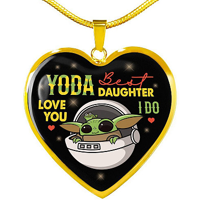 Youda Best Daughter Ever Love You I Do Heart Pendant Necklace Gifts To Daughter - Heart Luxury Necklace (Gold Plated)