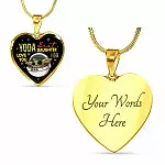 Youda Best Daughter Ever Love You I Do Heart Pendant Necklace Gifts To Daughter - Heart Luxury Necklace (Gold Plated)