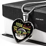 Youda Best Daughter Ever Love You I Do Heart Pendant Necklace Gifts To Daughter - Heart Luxury Necklace (Silver)