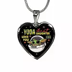 Youda Best Daughter Ever Love You I Do Heart Pendant Necklace Gifts To Daughter - Heart Luxury Necklace (Silver)
