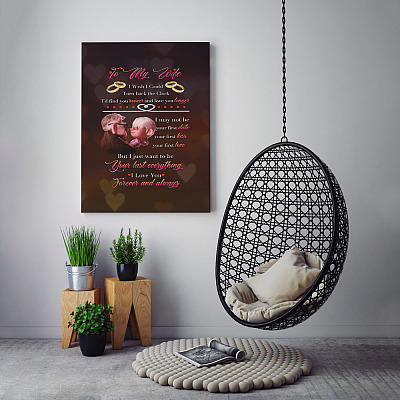 Alternative view of I Wish I Could Turn Back Time Romantic Gift for Wife Framed Canvas - Unframed Poster - Wall Art