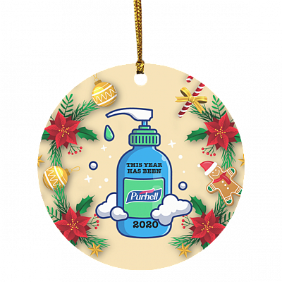 This Year Has Been Hell - Quarantined 2020 - Pandemic Christmas Ornament Keepsake - Circle Ornament, White, Circle Ornament