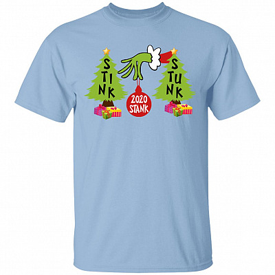 2020 Stink Stank Stunk Funny Quarantined Christmas T-Shirt - Funny 2020 Christmas Gifts, Light Blue, Unisex T-Shirt