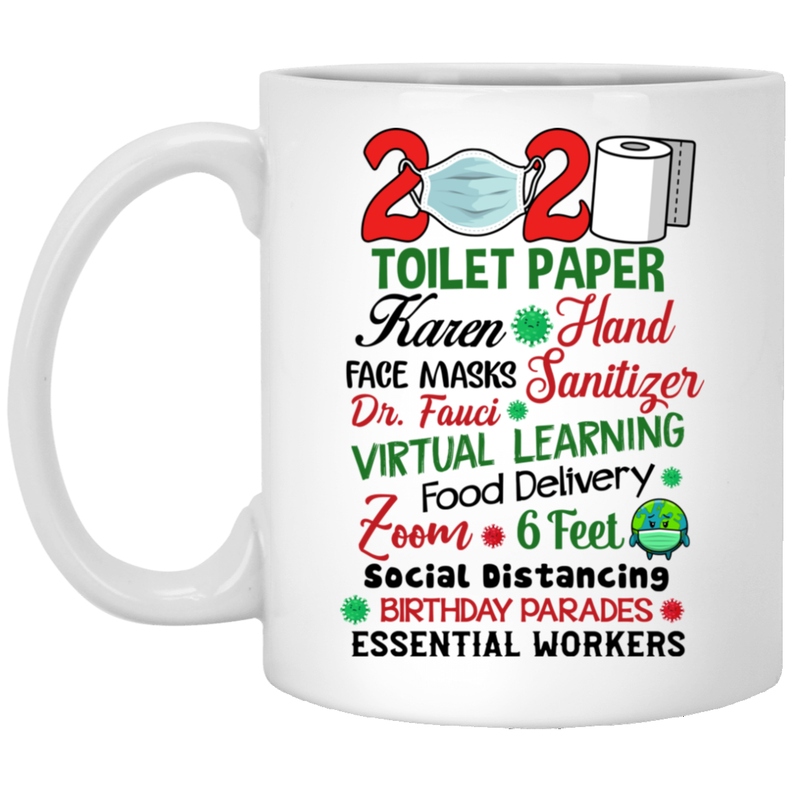 2020 Pandemic Christmas Quarantine A Year To Remember Ceramic Mug - Xmas 2020 Coffee Mug, White, 11 oz. White Mug