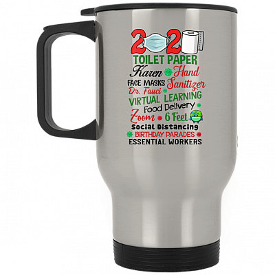 14 oz. Silver Travel Mug