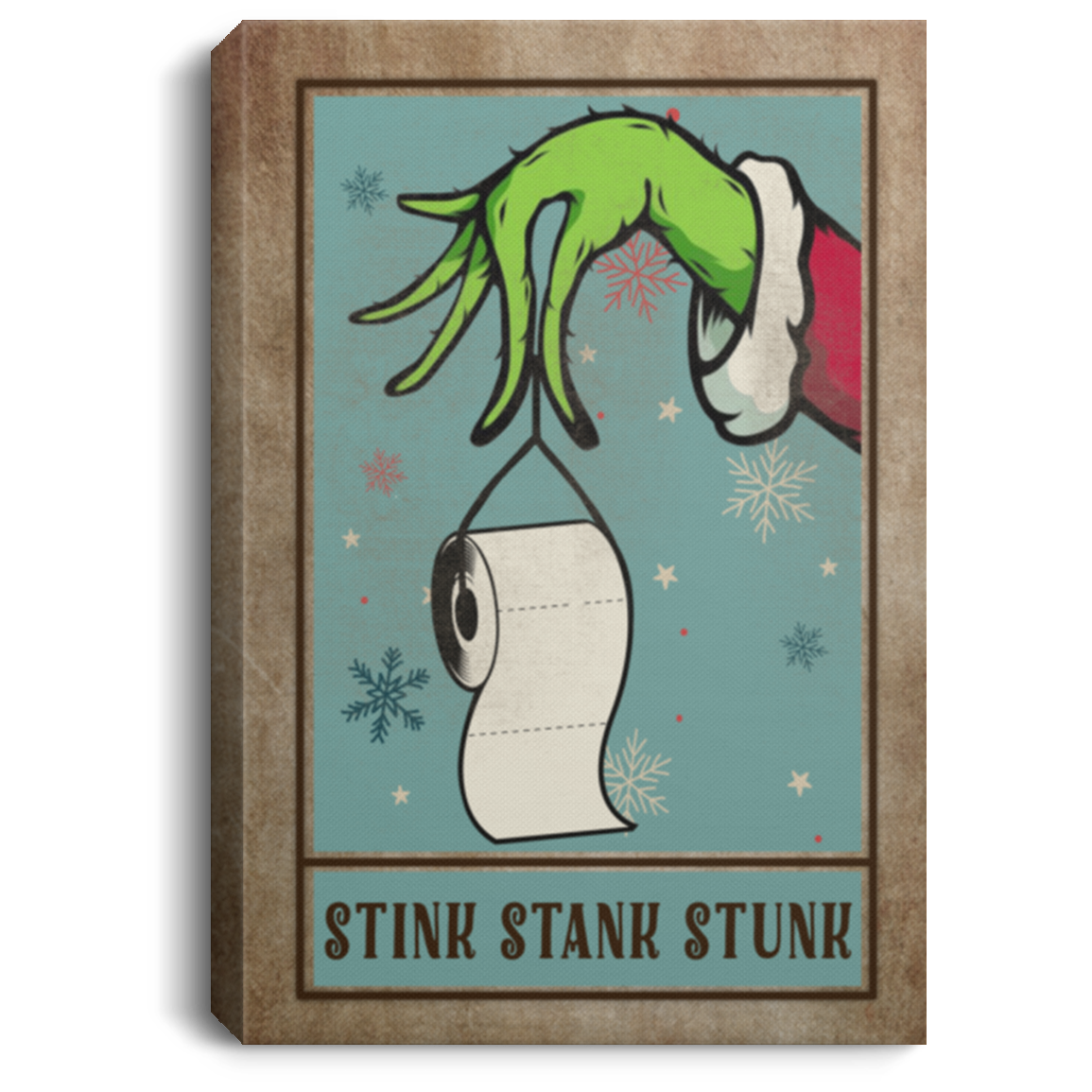 Funny Stink Stank Stunk Sign Bathroom - Your Butt Napkins My Lord Saying Framed Canvas Unframed Poster Decor, White, 0.75'' Framed Canvas