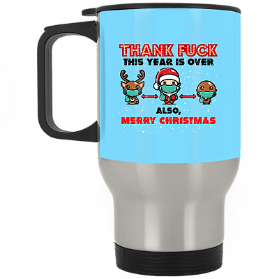 14 oz. Silver Travel Mug