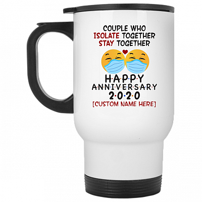 14 oz. White Travel Mug