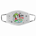 2020 Stink Stank Stunk Grnch Green Hand Funny Quarantine Christmas Washable Reusable Cloth Face Mask Cover, White, Cloth Face Cover – Medium/Large