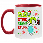 2020 Stink Stank Stunk Christmas Accent Mug - Coffee Mug, White/Red, 11 oz. Accent Mug