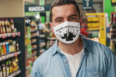 Alternative view of Go Out Don't Go Out Washable Reusable Custom – Printed Cloth Face Mask Cover