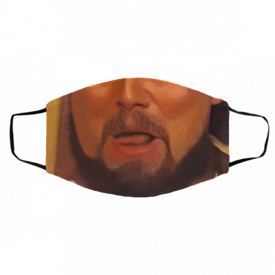 Funny Dicaprio Laughing Meme Washable Reusable Custom Printed Cloth Face Mask Cover, White, Cloth Face Cover – Medium/Large