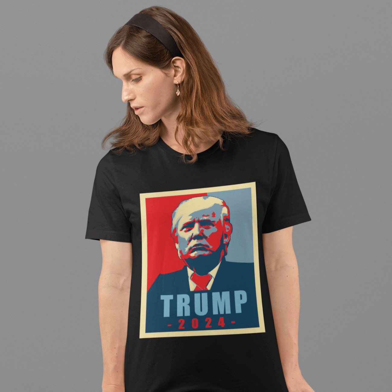 White Red Trump 2024 T-Shirt and Blue Republican Gift