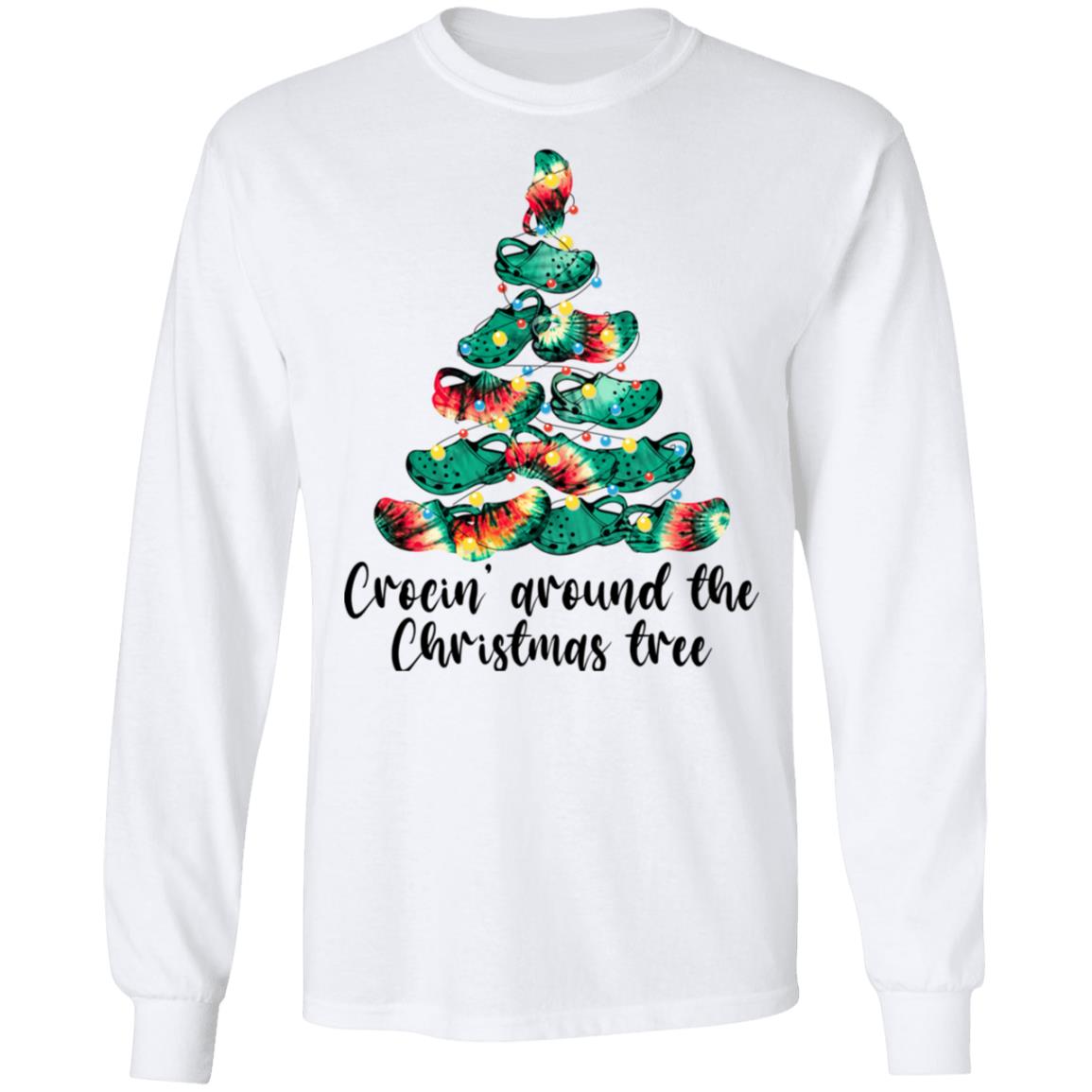 Crocin' Around the Christmas Tree, White, Long Sleeve