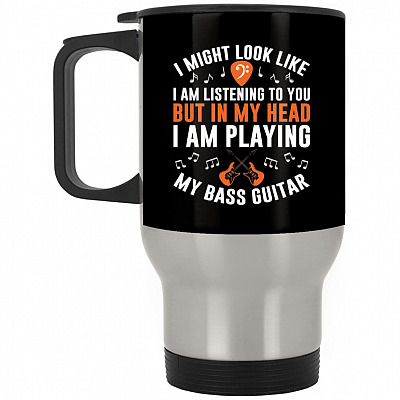 14 oz. Silver Travel Mug