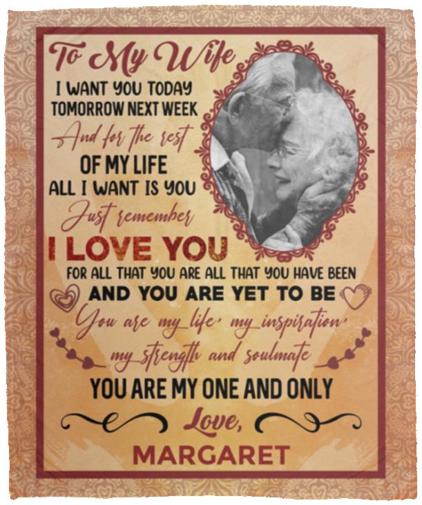 Custom Photo I Want You Today Blanket, White, Cozy Plush Fleece Blanket - 50x60 Custom Photo I Want You Today Blanket, White, Cozy Plush Fleece Blanket - 50x60