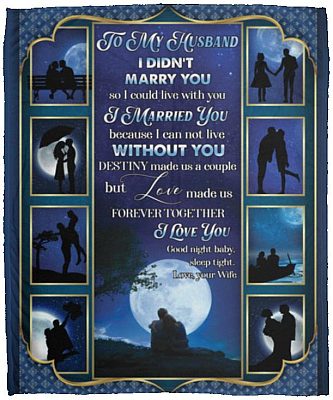 To My Husband I Didn't Marry You Blanket, White, Cozy Plush Fleece Blanket - 50x60