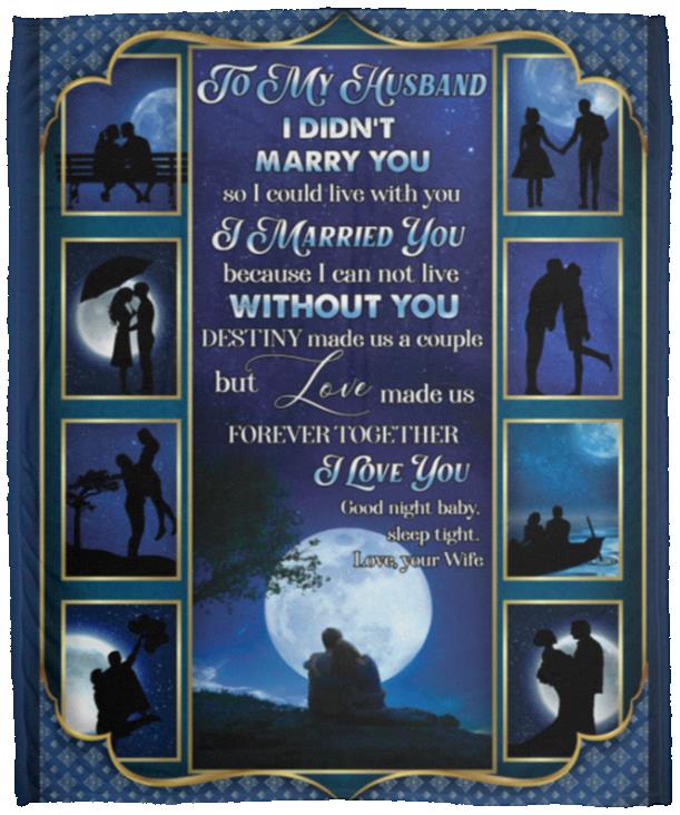 To My Husband I Didn't Marry You Blanket, White, Cozy Plush Fleece Blanket - 50x60 To My Husband I Didn't Marry You Blanket, White, Cozy Plush Fleece Blanket - 50x60