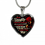 Mom To My Daughter If There Ever Comes A Day When We Can't Be Together Keep Me In Heart Pendant Necklace - Heart Luxury Necklace (Silver)