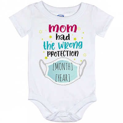 Personalize Lockdown Baby Announcement Baby Onesie - Toddler Baby Infant Bodysuit, White, Baby Onesie - 12 Month