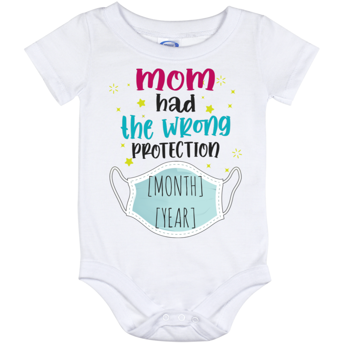 Personalize Lockdown Baby Announcement Baby Onesie - Toddler Baby Infant Bodysuit, White, Baby Onesie - 12 Month