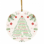 The Paulson Family 2020 Pandemic Ornament Quarantine Christmas Ornament Keepsake - Christmas Tree Circle Ornament, White, Circle Ornament