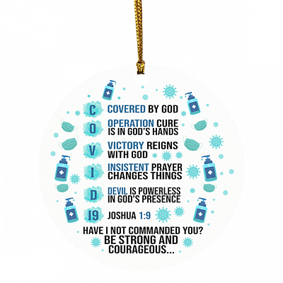 Covid 19 Circle Ornament Keepsake - Funny 2020 Pandemic Circle Christmas Ornament, White, Circle Ornament