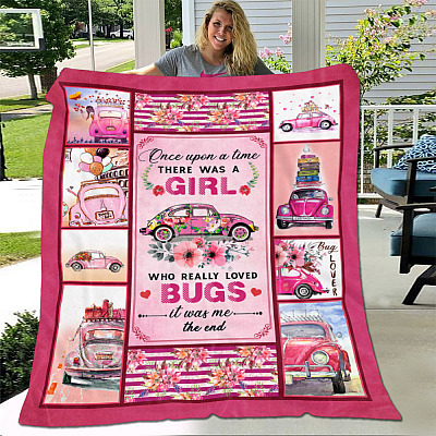 Alternative view of Once Upon A Time There Was A Girl Who Really Loved Bugs Fleece Blanket - Sherpa Blanket - Woven Blanket