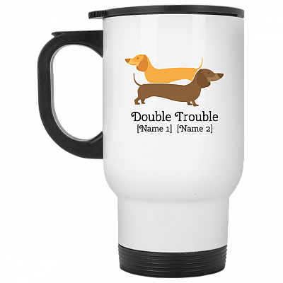 14 oz. White Travel Mug