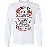 Missing You and Think About You Always Until We Meet Again Memorial Hoodie - Sweatshirt, White, Long Sleeve