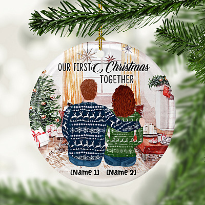 Alternative view of Personalized Our First Christmas Together Married Couple Wedding First Christmas As Mr And Mrs Ornament