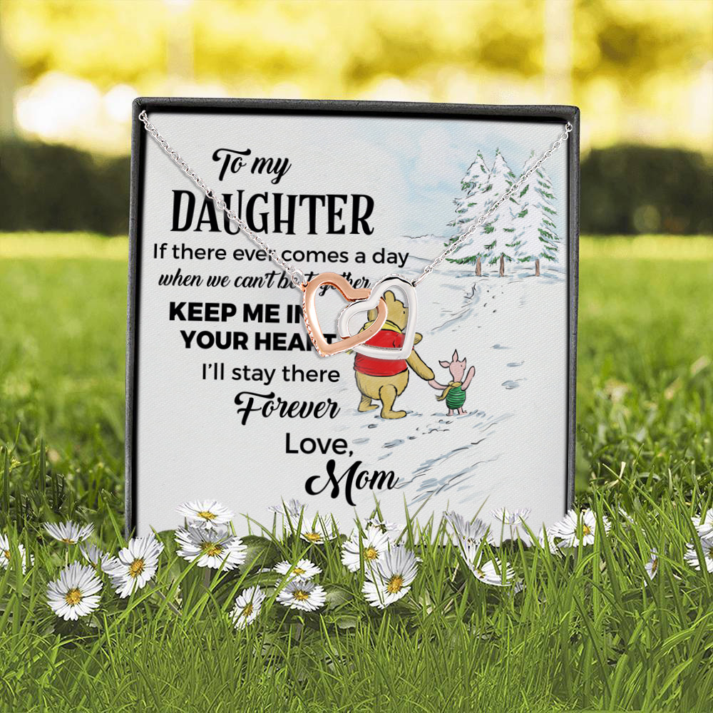 5P. Daughter together pooh-mom Interlocking Hearts Necklace 2