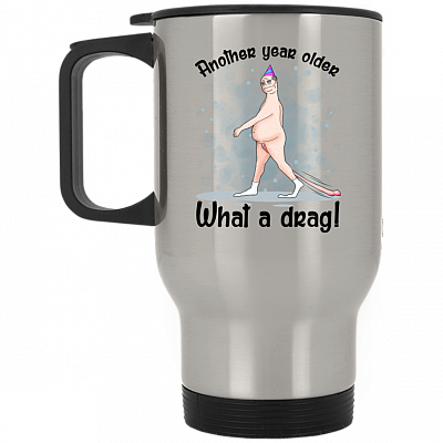14 oz. Silver Travel Mug