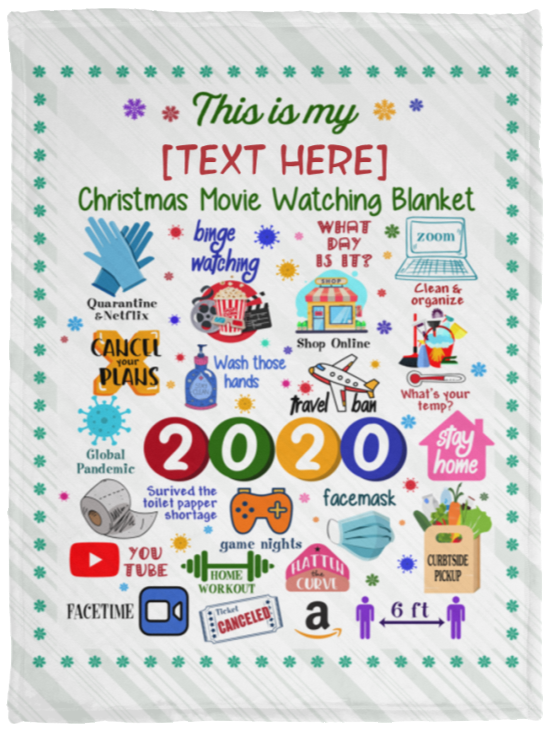 2020 Remember Forget Personalized Blanket, White, Cozy Plush Fleece Blanket - 30x40
