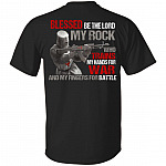 Blessed Be The Lord My Rock Who Trains My Hands For War Shirt - Knights Templar Shirt - Crusader Shirt, Black, Unisex T-Shirt