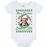 Merry Christmas Shitters Full Clark Griswold Christmas Vacation Baby Onesie - Baby Infant Bodysuit, White, Baby Onesie - 12 Month
