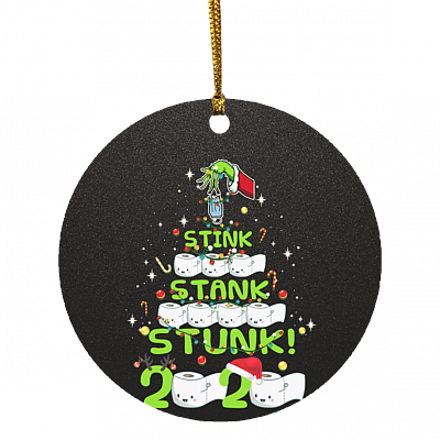 Stink Stank Stunk Ornament, White, Circle Ornament