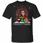 Christmas Is Coming T-Shirt - Santa Candy Cane Throne Shirt - Funny Christmas Parody T-Shirt - Holiday Gifts, Black, Unisex T-Shirt