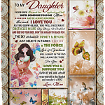 To My Daughter I Never Knew How Much Love My Heart Could Hold Until Someone Told Me Mom Fleece Blanket-Sherpa Blanket, White, Cozy Plush Fleece Blanket - 50x60