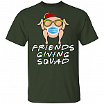 Friendsgiving Squad 2020 Friends Thanksgiving TV Show Quarantine Turkey Wearing Mask Funny T-Shirt, Forest, Unisex T-Shirt